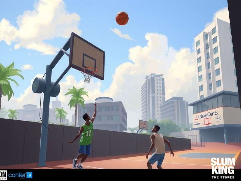 Slum Hoop King - 2026 Update Concept Art Concept art for Slum Hoop King 2026 update showing a new court in Indore